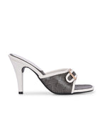 Women Black & White Slim Heels Pumps