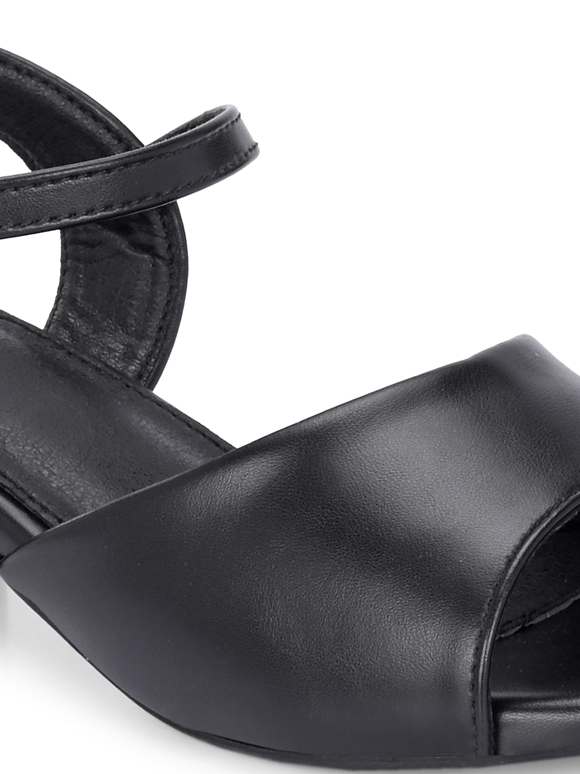 Women Black Stylish Heels Sandals