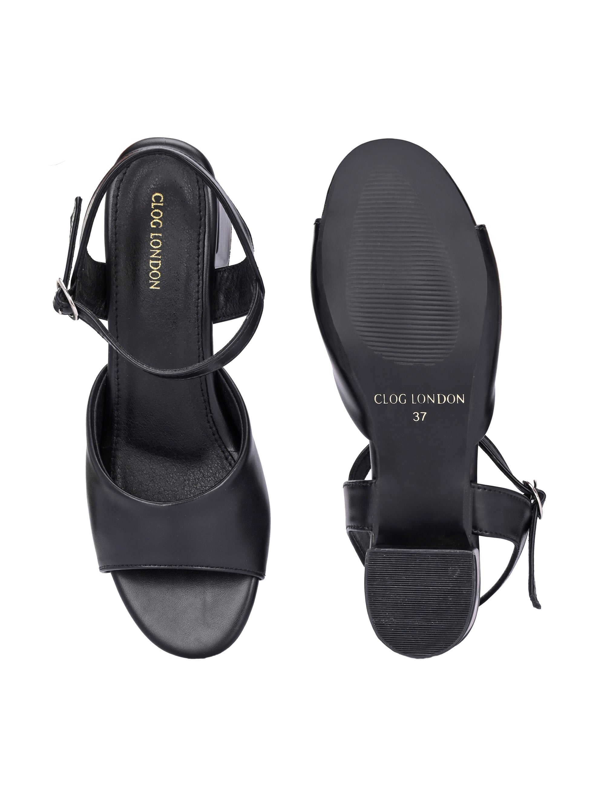 Women Black Stylish Heels Sandals