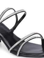 Women Black Heels Sandals