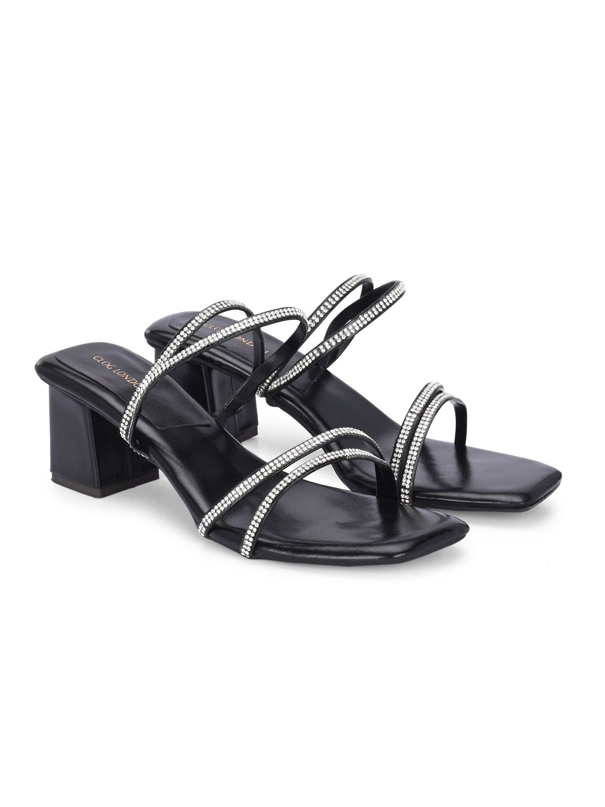 Women Black Heels Sandals