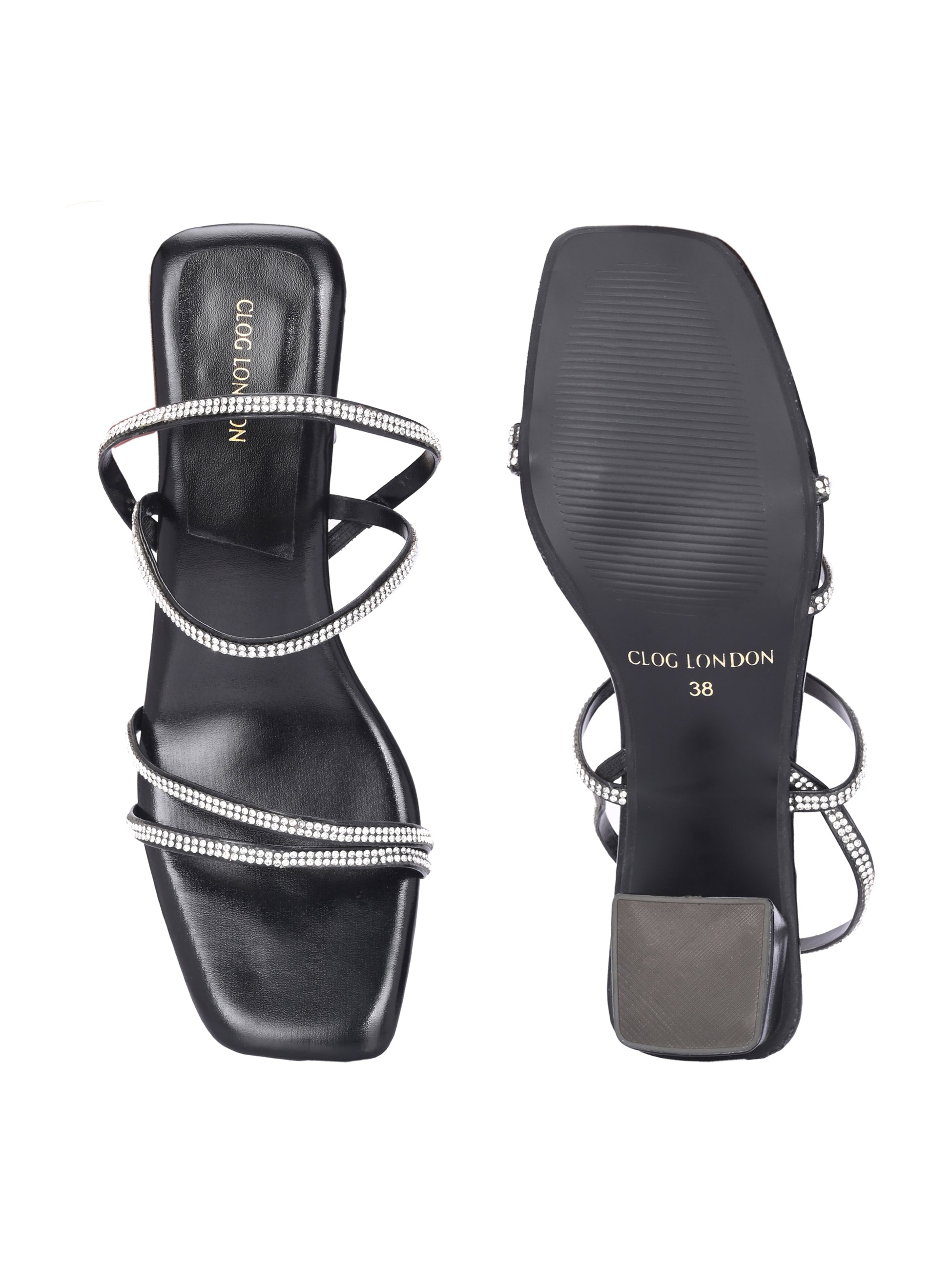 Women Black Heels Sandals