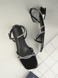 Women Fashionable Black Heels Sandals