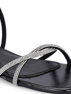 Women Fashionable Black Heels Sandals