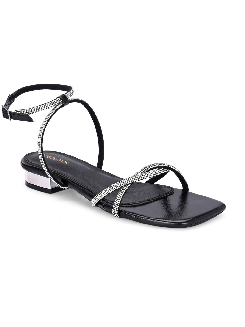 Women Fashionable Black Heels Sandals