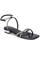 Women Fashionable Black Heels Sandals