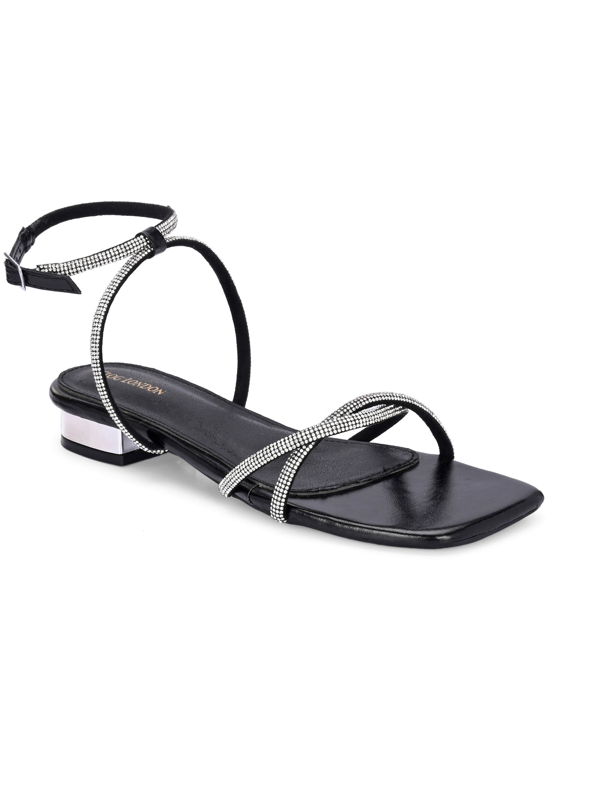 Women Fashionable Black Heels Sandals