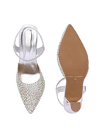 Women Silver Pumps Heeled Sandals