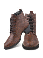 Women Brown Suede Ankle Boots