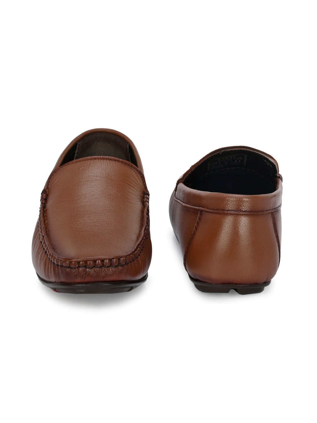 Men Textured Leather Loafer Shoes