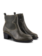 Women Leather Round Toe Boots