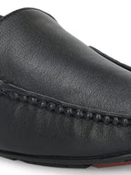 Men Textured Leather Loafer Shoes