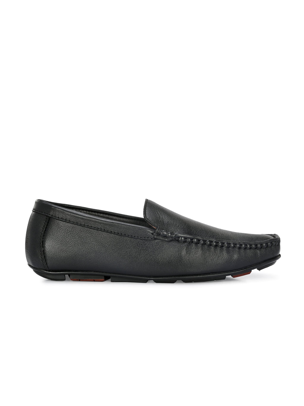 Men Textured Leather Loafer Shoes