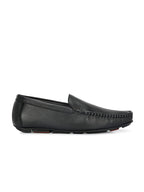 Men Textured Leather Loafer Shoes