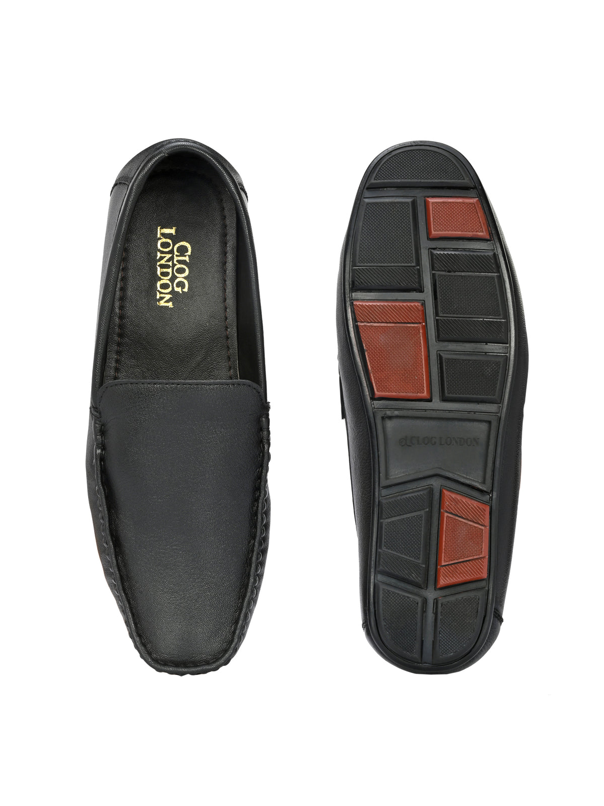 Men Textured Leather Loafer Shoes