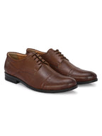 Men's Perforated Leather Formal Derby Shoes