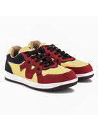 Men's Red & Yellow Casual Sneakers Shoes