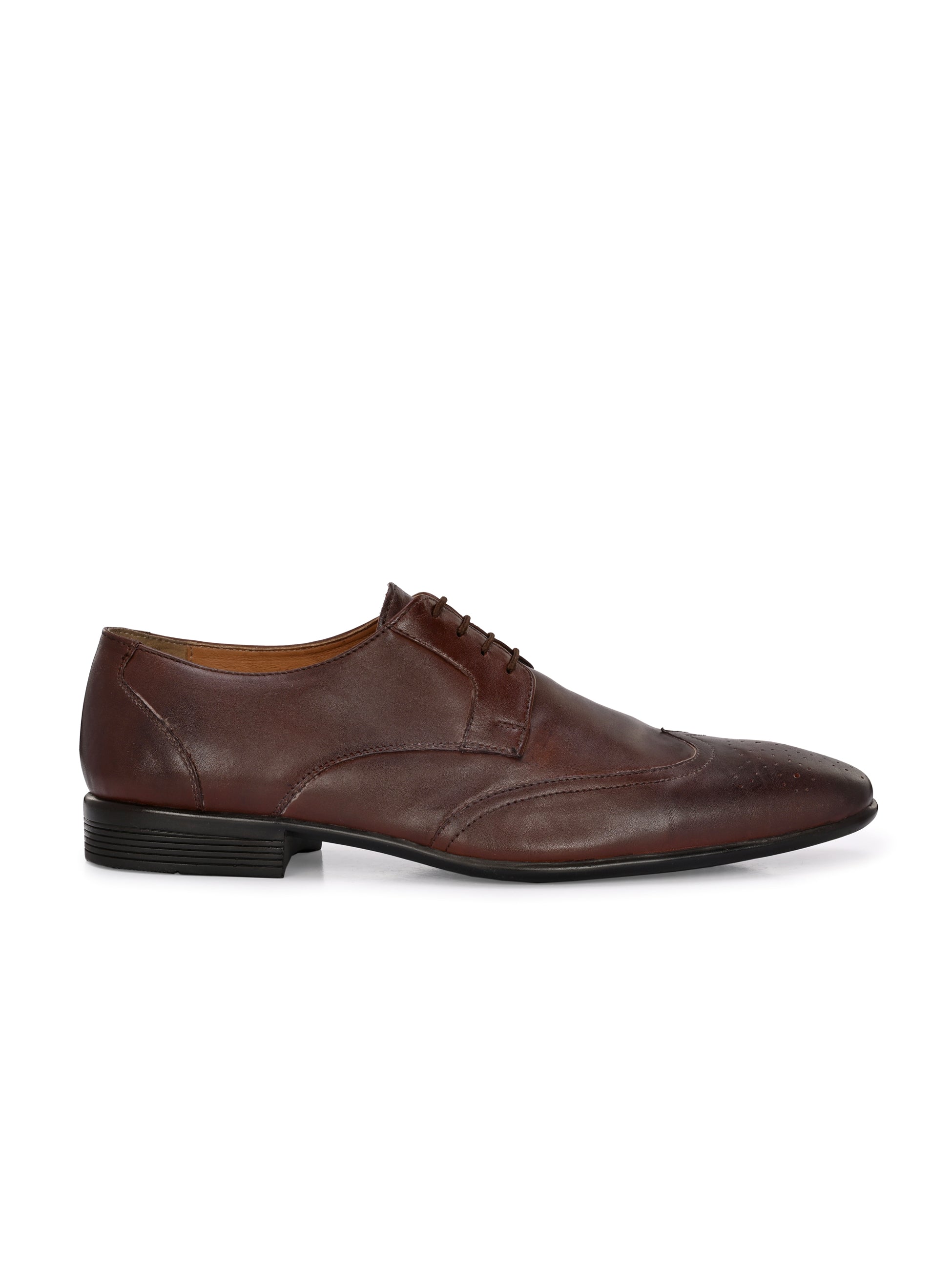Men's Perforated Leather Formal Brogue Shoes