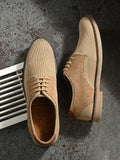 Men's Textured Lace-Up Derby Shoes