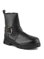 Women Tan Block Heeled Boots