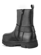 Women Tan Block Heeled Boots