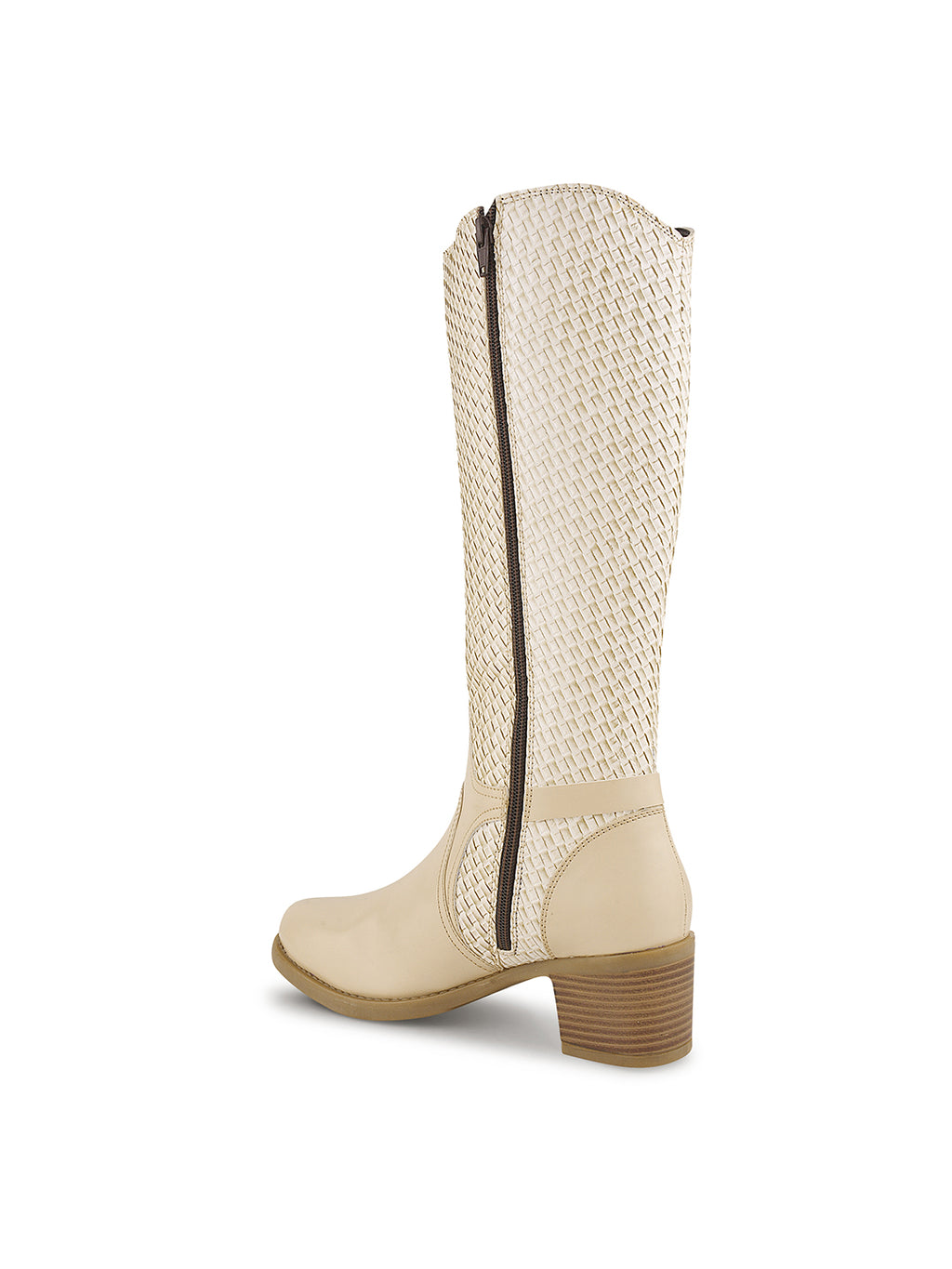Women Tan Ankle Length Side Zipper Boots