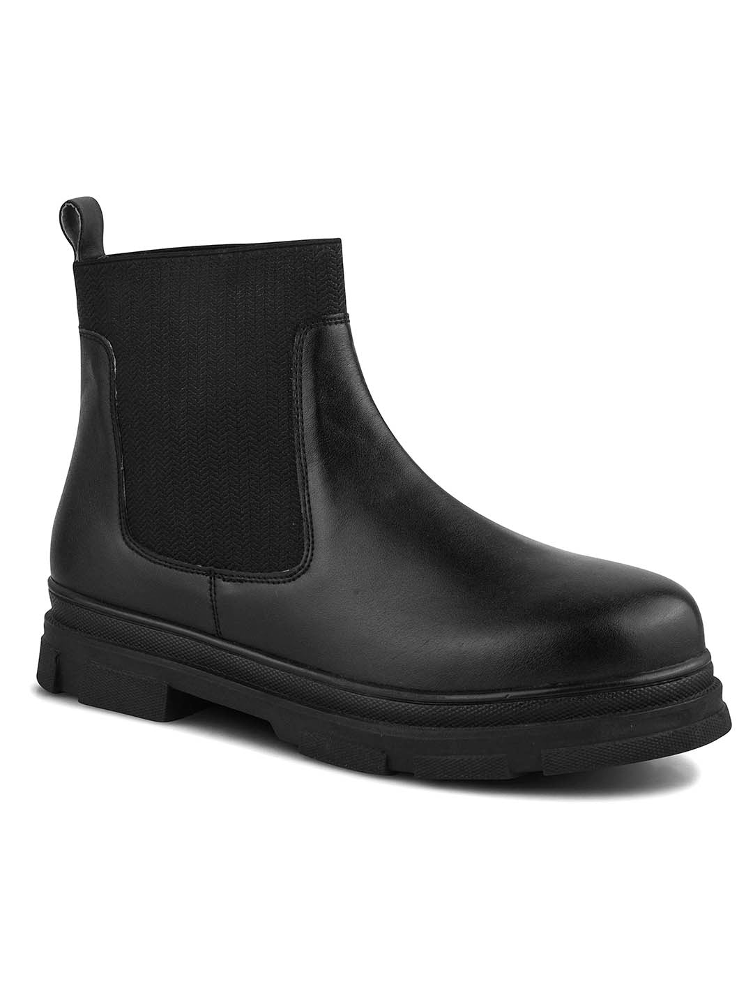 Women Black Block Heeled Boots