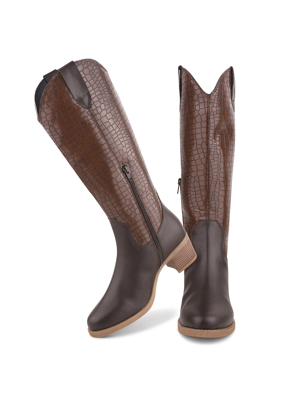 Women Black Ankle Length Side Zipper Boots