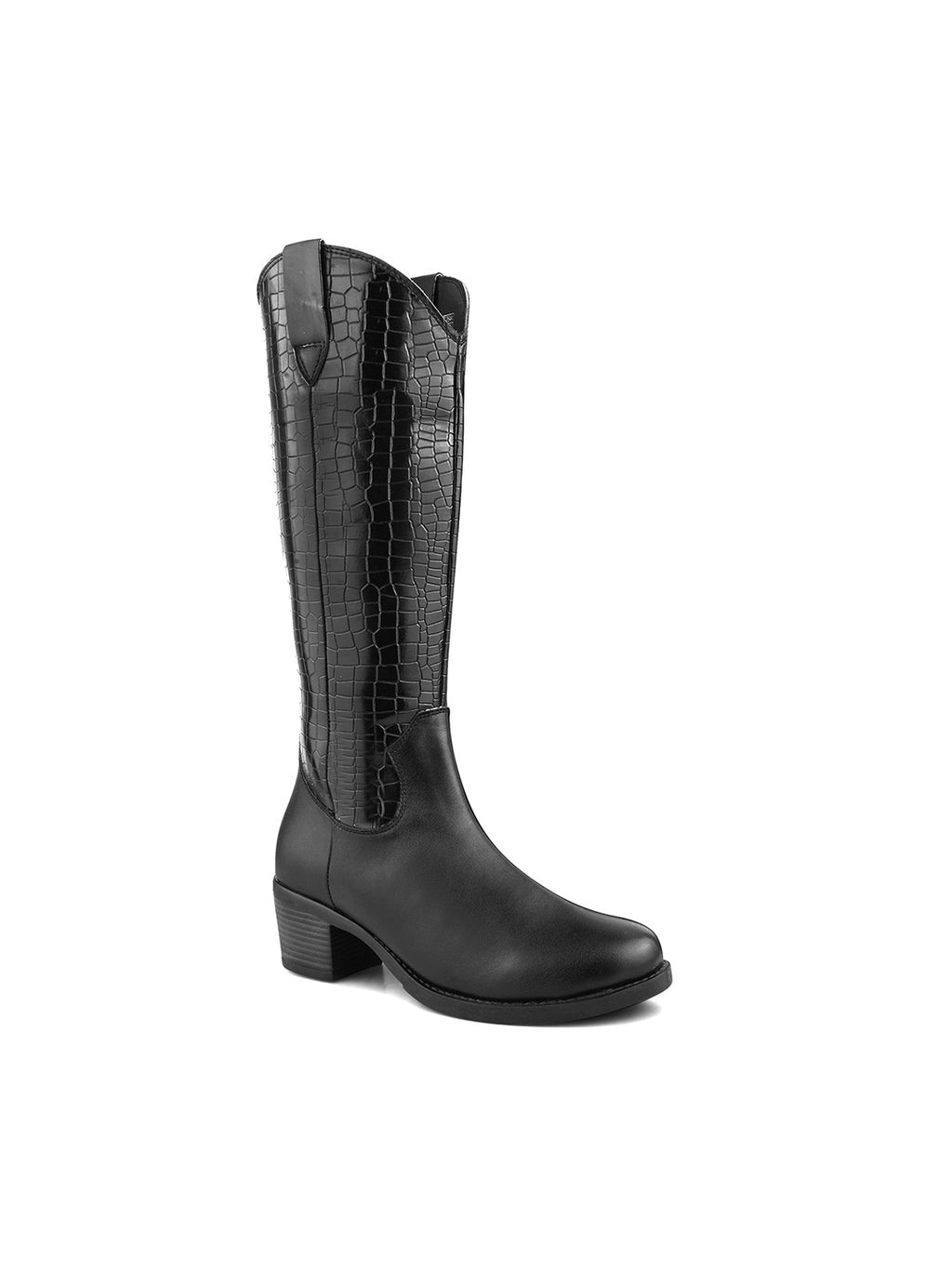 Women Black Ankle Length Side Zipper Boots