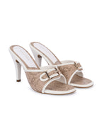 Women Black & White Slim Heels Pumps
