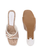 Women Black & White Slim Heels Pumps