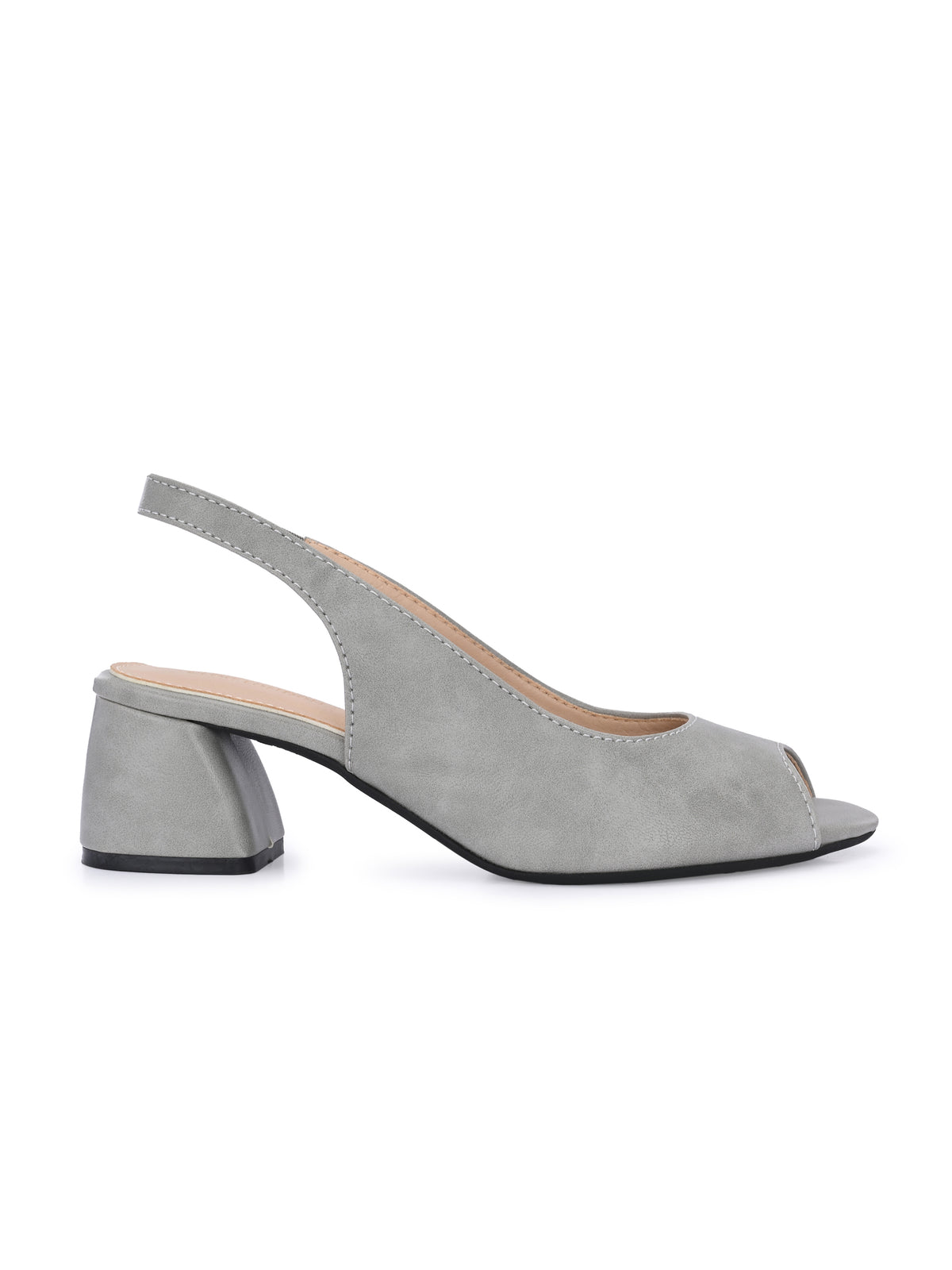 Women Peach Sling Back Heels Sandals