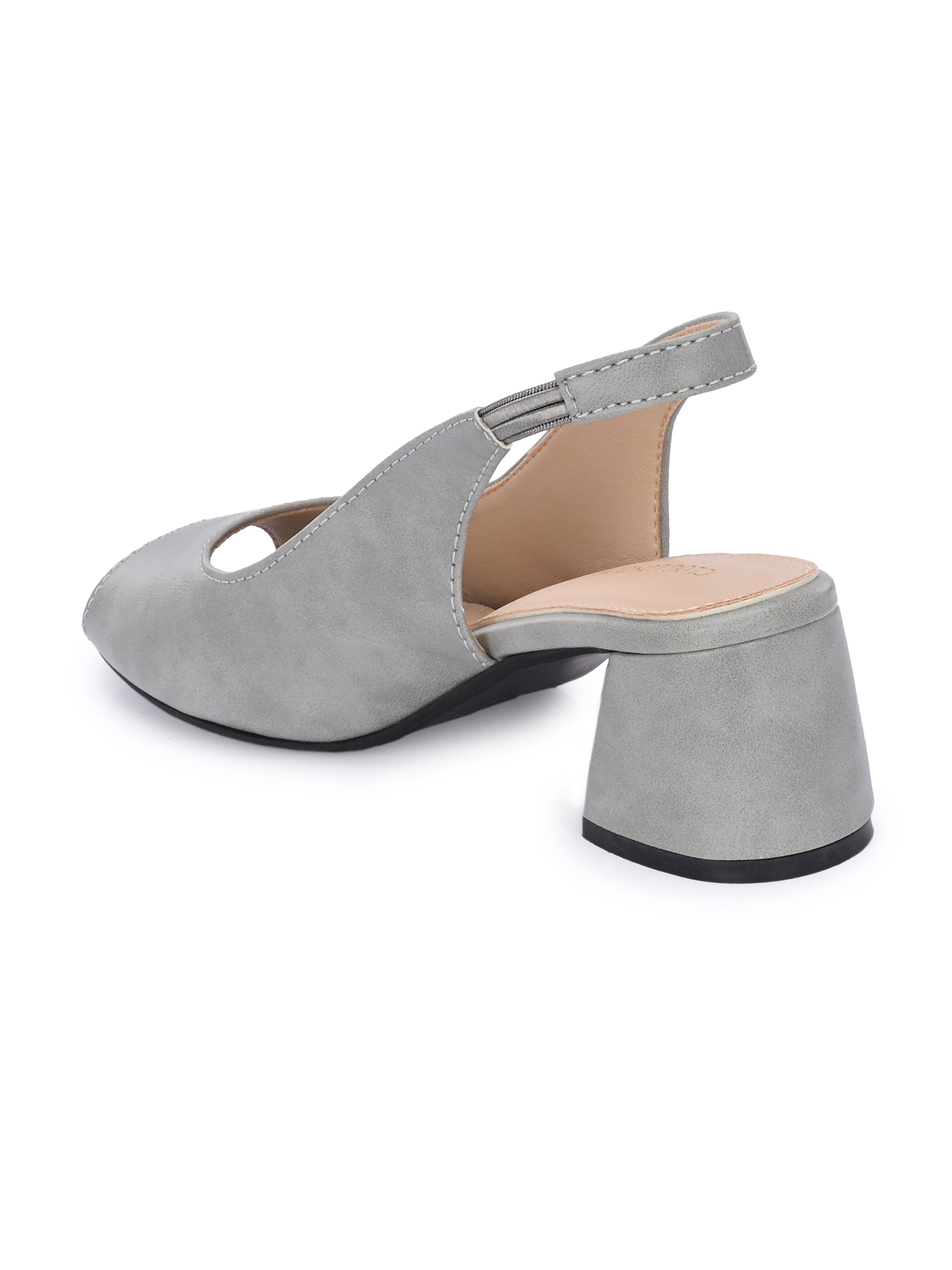 Women Peach Sling Back Heels Sandals