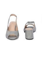 Women Peach Sling Back Heels Sandals