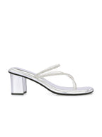 Women Silver Casusal Heels Sandals