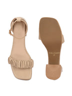 Women Beige Strap Heels Sandals