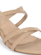 Women Beige Stylish Block Heels