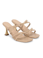 Women Beige Stylish Block Heels