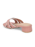 Women Peach Casual Heels Sandals
