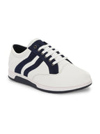 Men's White-Blue Sneakers Shoes
