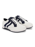 Men's White-Blue Sneakers Shoes