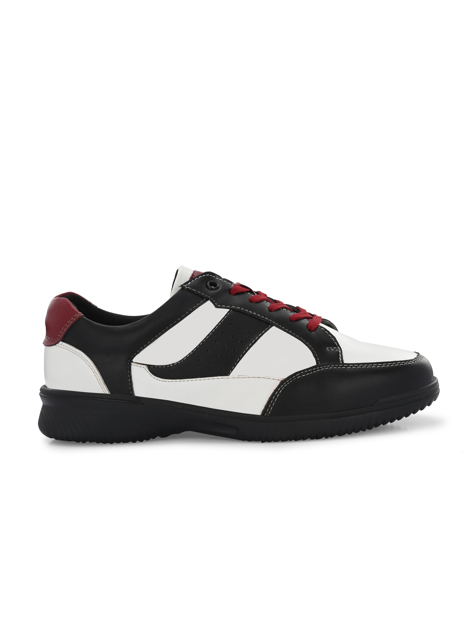 White-Black Sneakers Shoes for Men's