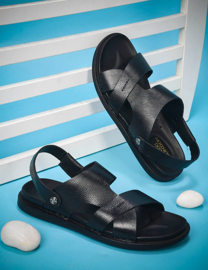 Men’s Casual Leather Buckle Sandals