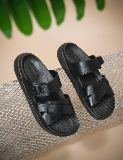 Men’s Casual Leather Buckle Sandals