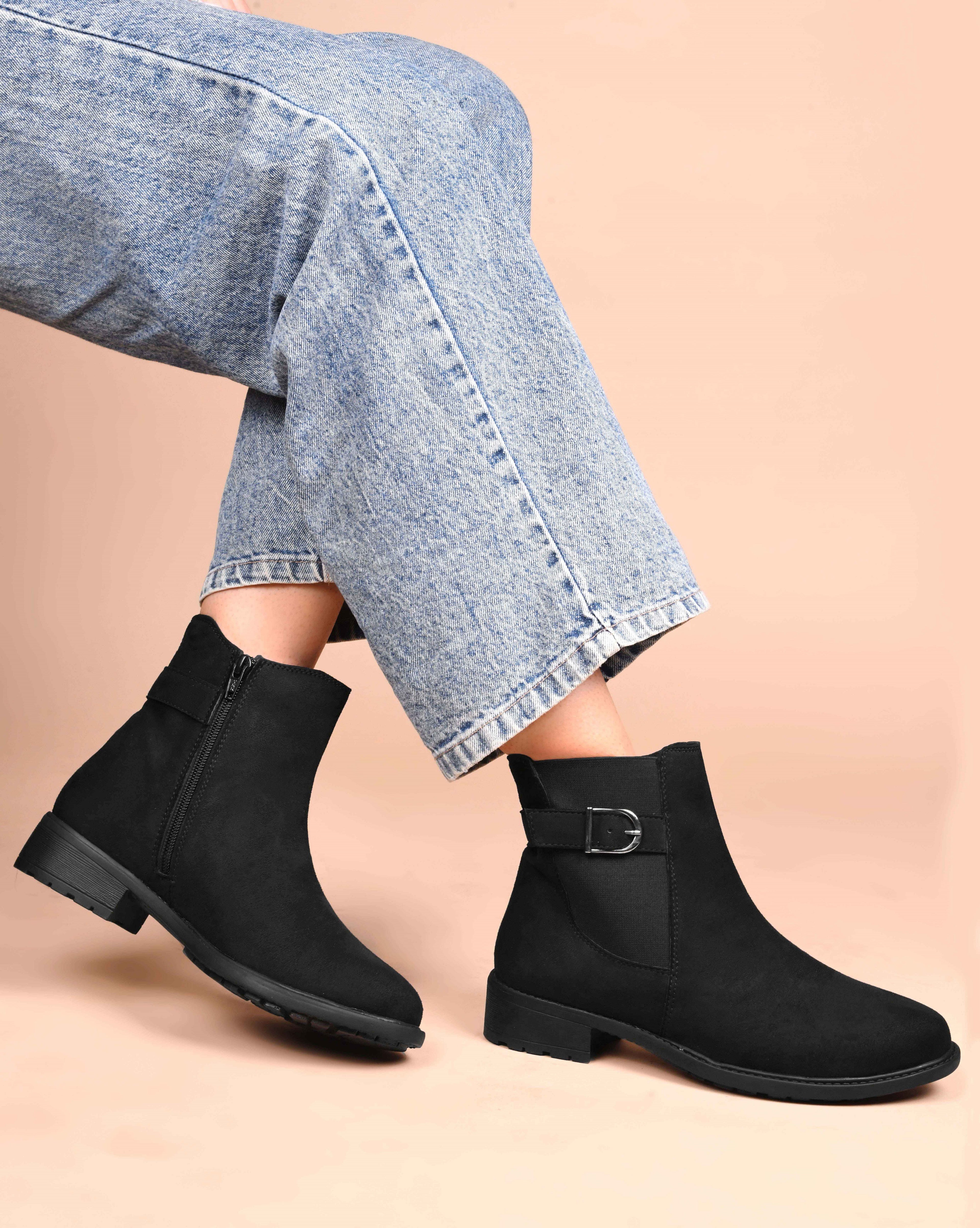Women Brown Casual Block Heeled Boots