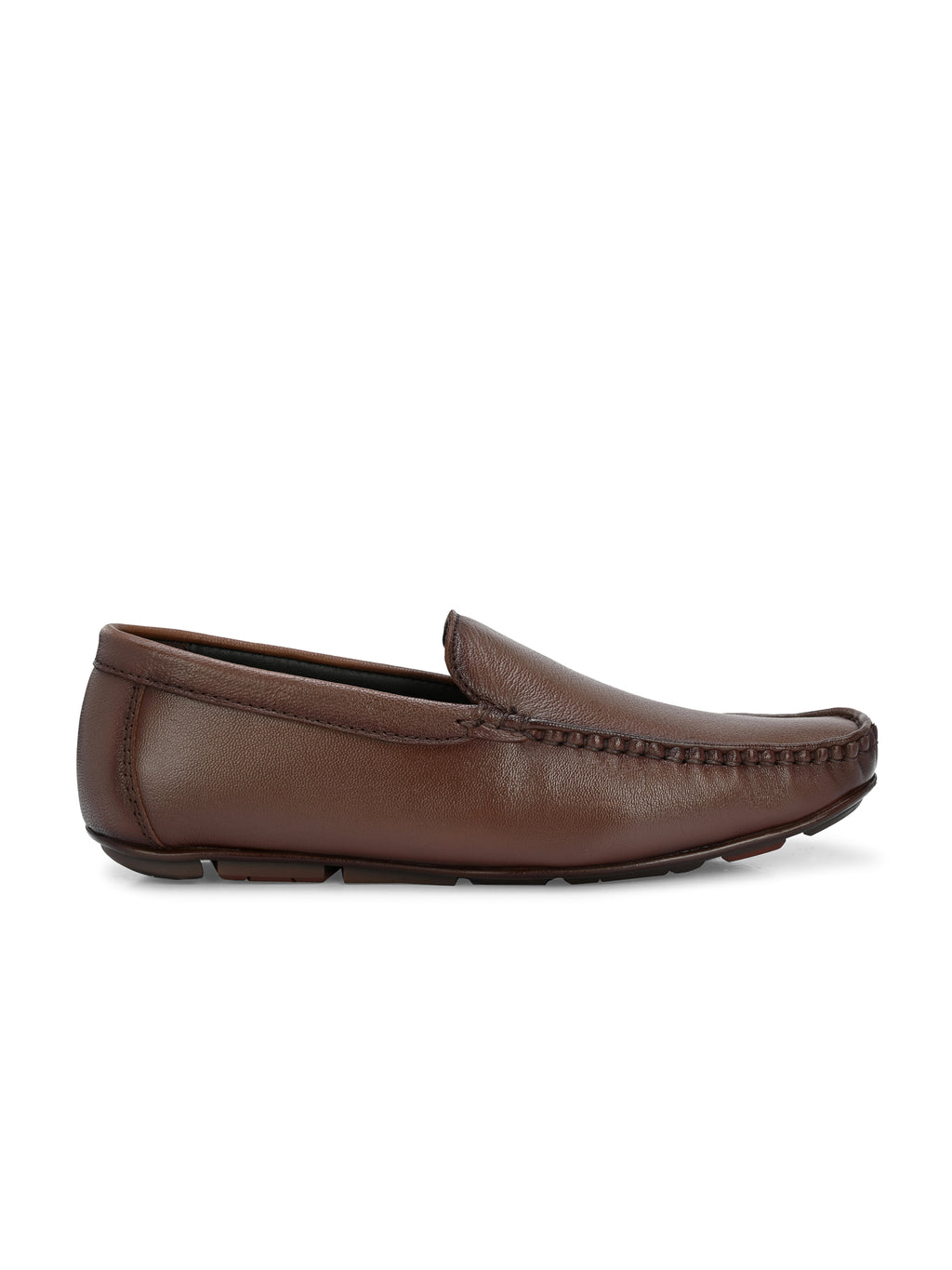 Men Textured Leather Loafer Shoes