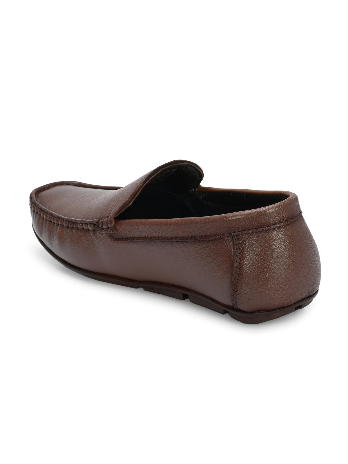 Men Textured Leather Loafer Shoes