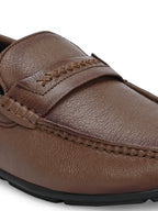 Men's Textured Leather Loafer Shoes