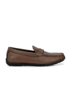 Men's Textured Leather Loafer Shoes