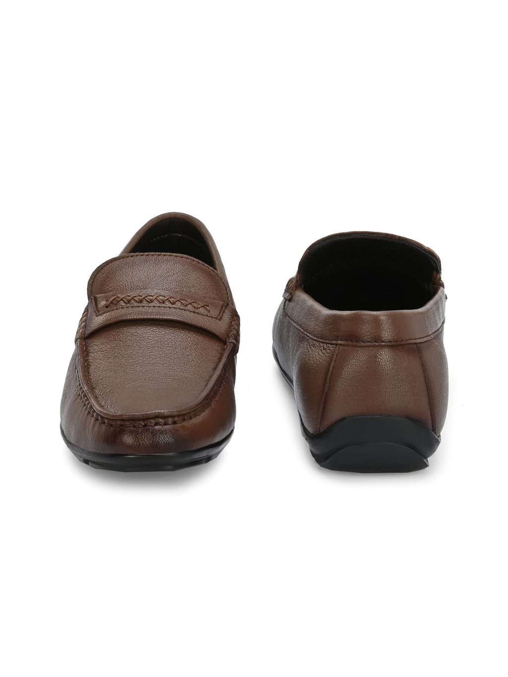 Men's Textured Leather Loafer Shoes